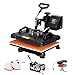 SUPER DEAL PRO 5 in 1 Heat Press Machine Multifunction Sublimation T Shirt Press Machine Hat/Mug/Plate/Cap/T-Shirt