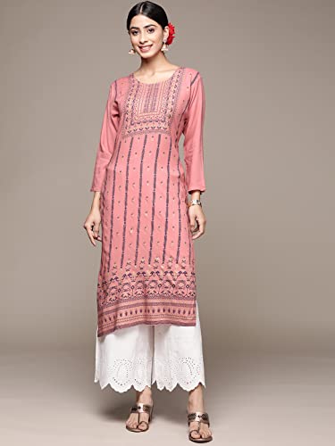 Kurta droit peach fluide pour masquer les formes avec élégance - 2