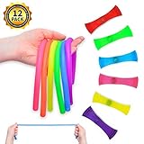 Sensory Fidget Toy Bundle - Set of 12 Colorful Stretchy Toys for Adults, Teens, & Kids | Tools for Stress Relief, Anxiety, Focus | Work, School, Office Accessories | ADHD, ADD, OCD, Autism