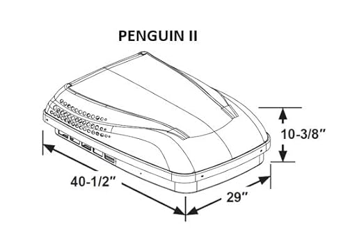 Dometic Penguin Ii High Efficiency, Low Profile Rooftop Air Conditioner, Ducted Or Non-Ducted Application (13.5K Btu, Polar White) #TOP2
