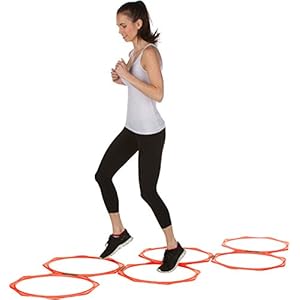 Hexagonal Speed & Agility Training Rings – Set of 6 by Trademark Innovations