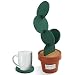 Produktbild Flee Untersetzer 6er Set mit einem Halter Praktische und lustige Hot Pads Grüne Tasse Untersetzer für Getränke Getränke Zuhause Tischdekoration Tolles Geschenk von Flee