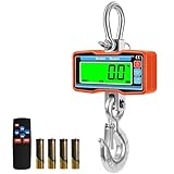 RESHY 4400lbs / 2 Ton Digital Crane Scale, 1lb (0.5kg) Accuracy Heavy Duty Industrial Hanging Scale with Wireless Remote for Farm, Hunting, Warehouse