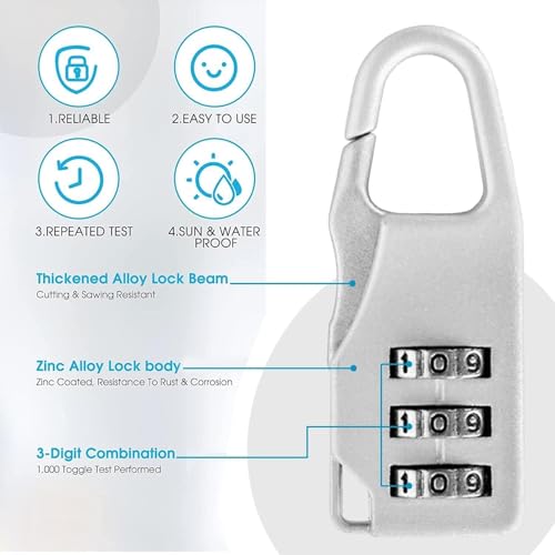 Image of 3 Digit Combination Luggage Lock