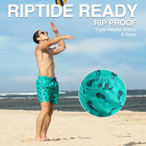 Image of Kanu Surf Men's Big Viper Extended Size Stripe Swim Trunk