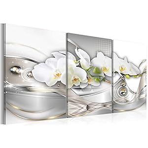Ingelijste orchideeë-schilderij – 3 stuks klaar om op te hangen Nordic canvas poster muurkunst decoratief voor woonkamer…