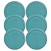 Pyrex 7201-PC 4 Cup Round Turquoise Plastic Food Storage Lid- 6 Pack (container not included)
