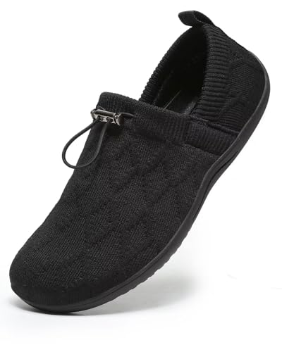 Women's Wide Toe Barefoot Minimalist Walking Shoes Comfortable Tennis Gym Athletic Flats Slip-on Sneakers