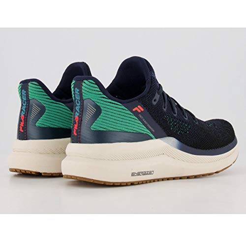 Tênis Racer Knit 2.0, Fila, Feminino, Marinho/Verde Claro/Coral, 35