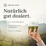 NATURE LOVE® Bio Akazienfaser Pulver – 360 Gramm – 80% Ballaststoffe, löslich, geschmacksneutral & vielseitig einsetzbar – 60 Portionen – vegan, laborgeprüft & in Deutschland produziert