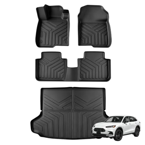 Platch Floor Mats Fit for Honda HR-V 2026 2025 2024 2023 (Include Hybrid) & Acura ADX 2025 2026, HR-V Accessories TPE All Weather Custom Fit Floor Mats & Cargo Liner by Platch - Used condition - US$70.49