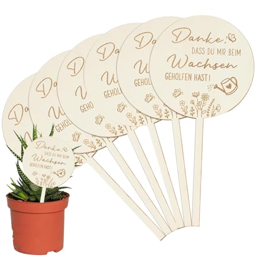 6 Stücke Holzblumenstecker für Blumentopf - Abschiedsgeschenk Erzieherin & Kita, Danke Geschenk mit Spruch \"Danke Dass Du Mir Beim Wachsen Geholfen Hast\" 6 Stücke Holzblumenstecker für Blumentopf - Abschiedsgeschenk Erzieherin & Kita, Danke Geschenk mit Spruch \"Danke Dass Du Mir Beim Wachsen Geholfen Hast\"