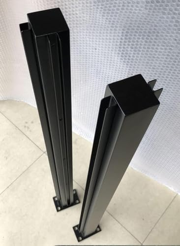Poste de acero inoxidable con abrazadera de vidrio para evitar caídas en escaleras y terrazas 5