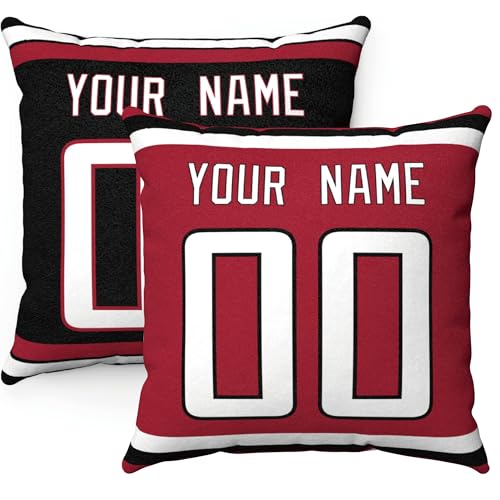 Image of ANTKING Throw Pillow 2 Pack Custom Any Name and Number Personalized Gift for Men Women Boys