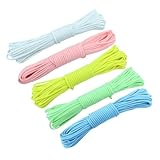 NUOBESTY 5個 夜光九芯パラコード アウトドア用発光傘ロープ 高強多機能ガイロープ 反射 蓄光仕様 キャンプ 救助 用