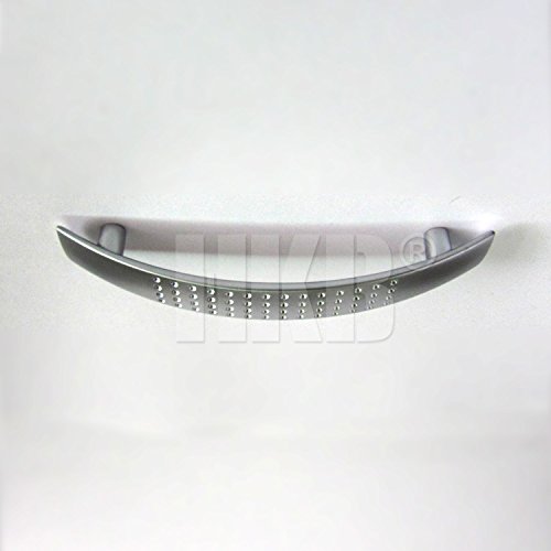 Preisvergleich Produktbild 1 Stück Schubladen- Schranktürgriff, Bogengriff, elegantes Design, Messing massiv matt verchromt, + Schrauben, Breite = 125mm, Bohrlochabstand = 95mm, Höhe = 25mm, hochwertig, Art.-Nr. 6500-95