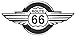 Generic Route 66 Pegatinas Highway Harley Bike Sticker USA 159/6 (30 x 15 cm, blanco brillante)