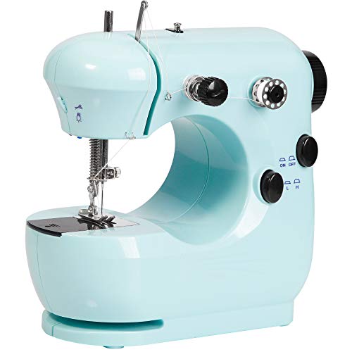 Sewing Machine, Portable Sewing Machine with Extension Table, Handheld Sewing with 2-Speed & Foot Pedal, Mini Sewing Machines Lightweight Sewing for Kids/Adult/Beginners/Household/Tailor