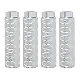 PATIKIL Bike Pegs Fit 3/8 Inch Axles, 4 Pack Aluminum Alloy Anti-Skid Lead Foot Bicycle Peg Back Seat Stands with Circle for BMX Mountain Dirt Bike Cycling Rear Stunt Pegs, Silver