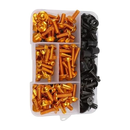 �I�[�g�o�C�p�{���g Compatible With MV Agusta For F4 750 ORO 2000 For 1000S EV03 2003 �I�[�g�o�C�A�N�Z�T���[�{���g�ƃi�b�g�̋l�ߍ��킹�L�b�g(Yellow)
