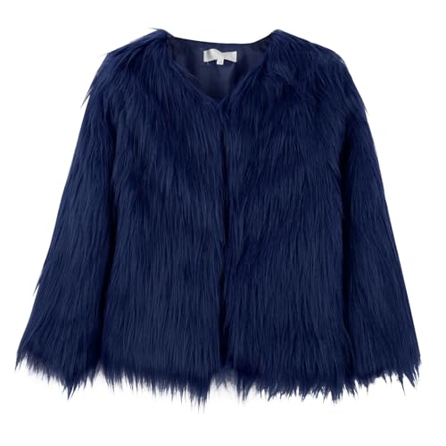 Girls Faux 𝐅𝐮𝐫 Jacket Thick Warm Winter Jackets Kids Plain Furry Coat Cute Fashion Thermal Cardigan Sweater3