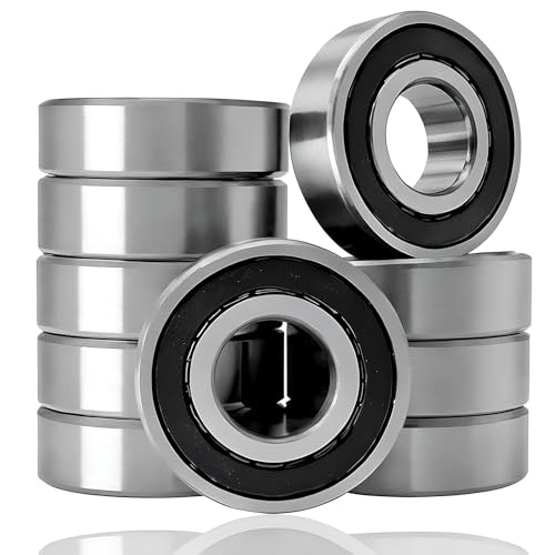 Sackorange 6203-RS 10 Pcs 6203-2Rs Double Rubber Seal Deep Groove Ball Bearings 17X40X12Mm cover