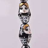  YMXWFC Poupées gigognes Russe Matryoshka Forme modèles céramique Porcelaine Artisanat en Vrac Perles Lot Bricolage Pas de formaldéhyde poupées empilables