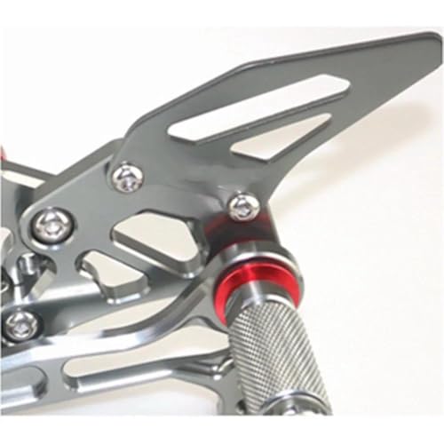 Pédale arrière Suzuki GSXR 600 antidérapante pour un appui passager stable gris