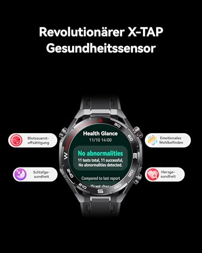 HUAWEI Watch Ultimate 2 Smartwatch, Sportuhr mit GPS, 20 ATM, Schwarz