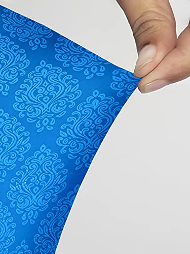 Image of Cortina Self Print Water Dispenser Bottle Can Cover | Elastic Closure | Machine Washable | Polyester Material | Environmental Friendly | Digital Print | 45cm x 42cm x 43cm | 20 Liters | Blue 1