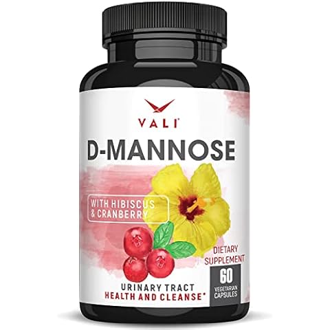 VALI D-Mannose 1000mg Urinary Tract Health Formula. Organic Cranberry Fruit Powder & Hibiscus. Healthy Bladder, Natural Cleanse, Fast Detox Flush, Herbal UT Function Support Pills. 60 Veggie Capsules Cover