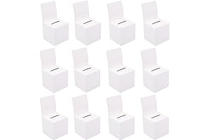 12 Pack White Raffle Ticket Box Donation
