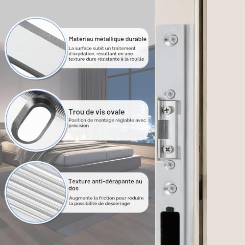 Lot de 2 Plaques Verrouillage Ajustables en Aluminium – vue 6