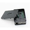 Black Protective Case/Box/Enclosure for Raspberry Pi Model B/ 2/3 with Aluminum Heatsink Cooler - Access to All Ports