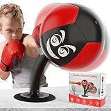 Desktop Punching Bag with Suction Cup Base - Heavy Duty Stress Relief Ball for Office & Home | Funny Desk Accessories, White Elephant Gag Gifts for Coworkers, Kids & Friends