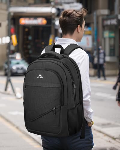 Image of MATEIN 18.4 Inch Laptop Backpack 50 L, Extra Large Anti Theft Carryon Backpack TSA Approved, Work Business Bag with Multiple Compartments & Luggage Strap for Travel, Gifts for Men Women, Black