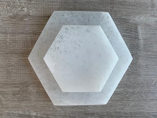 Plato de Selenita Hexagonal de 3" GAF TREASURES miniatura 6