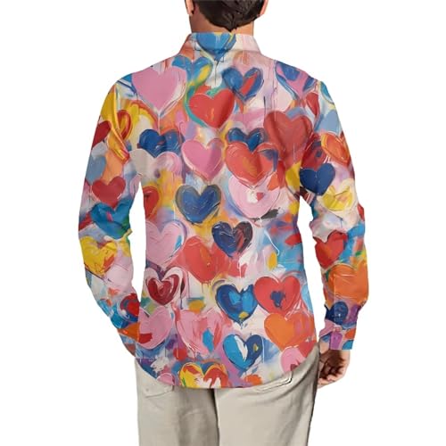 Mens Long Sleeve Shirt, Regular Fit Casual Button Down Shirt for Men Teens Size XS-6XL3