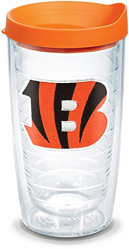 Image of Tervis NFL Cincinnati Bengals - Primary Logo Made in USA Double Walled Insulated Tumbler Travel Cup Keeps Drinks Cold & Hot, 16oz, Classic