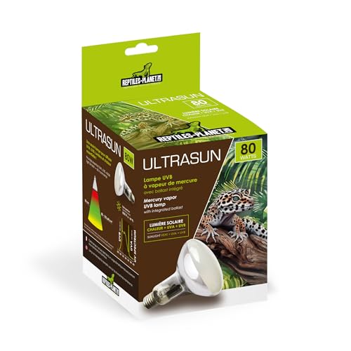 Reptiles Planet - Ultrasun 80 W - Ampoule UVA UVB pour Reptiles, Blanche
