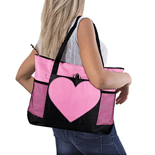 Bolso Tote grande con cierres y bolsillos de malla miniatura 6