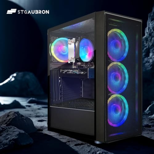 STGAubron Gaming PC Computer Desktop, AMD Ryzen 7 5700G up to 4.6G, GeForce RTX 2060 6G, 16G DDR4, 1T SSD, WiFi 6, BT 5.2, RGB Fan x4, Windows 11 Home - Image 5