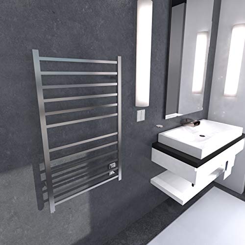 Amba Radiant Large Square Rswhl-B 12-Bar Hardwired Towel Warmer In Brushed #TOP2