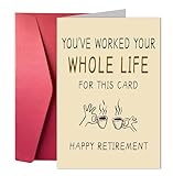Joycard Funny Retirement Cards With Envelopes, Funny Office Resignation Card For Co-workers And Friends, Humorous Retirement Cards For Family Her/His, Entertaining Farewell Wishes Card For Women Men