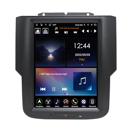 LINKSWELL GEN 5 Android Car Radio for Dodge RAM 2014-2018 Trucks 1500/2500/3500 Car Stereo 10.4 Inch Touch Screen Replacement Wireless CarPlay Bluetooth GPS Navigation Upgrade