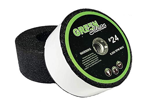 Pack 10-4 Inch Green Grinding Stone - Grit 24 - Arbor 5/8