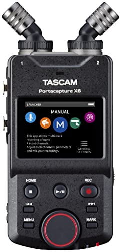 TASCAM Portacapture X6 - Portable 4+2-Track High-Resolution 32-bit float/96-kHz Recorder, Black - Image 2
