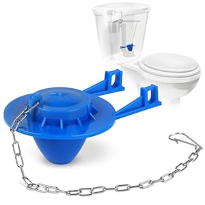2 Inch Toilet Flapper Replacement Kit – Universal Toilet Stopper Flappers, Durable Toilet Flap with Adjustable Steel Chain, Toilet Tank Flapper Suitable for Various Toilet Cap Types, Easy to Replace