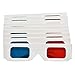 3D Paper Glasses, Red and Cyan Anaglyph, White Cardboard Frame, 50 Pairs