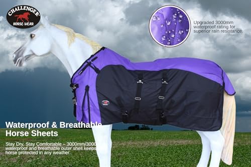 Image of 66 inch 1200D Turnout Waterproof Fleece Lined Medium Winter Blanket Sheet 384LG